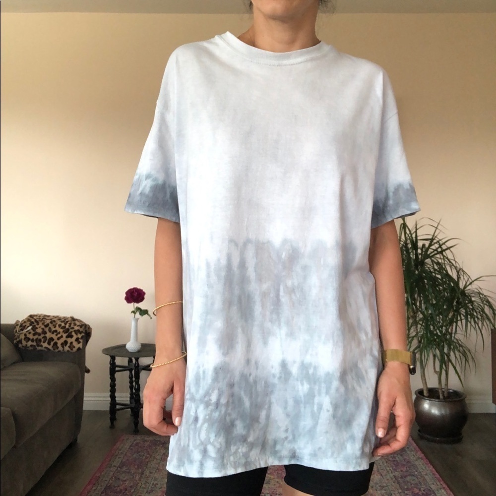 Handmade Custom Tie Dye Tee Gray Large - Picture 2 of 6